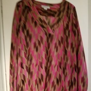 Women's 3/4 sleeve multi colored shirt